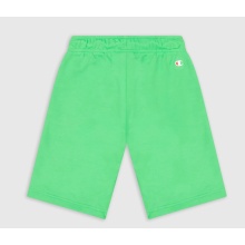 Champion leisure trousers (cotton) Bermuda with logo lettering short 2023 green boys