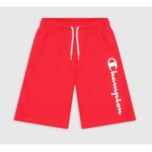 Champion leisure trousers (cotton) Bermuda with logo lettering short 2023 red boys