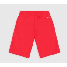 Champion leisure trousers (cotton) Bermuda with logo lettering short 2023 red boys