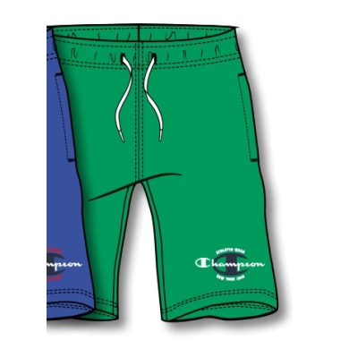 Champion leisure trousers (cotton) Bermuda with graphic print short 2023 green boys