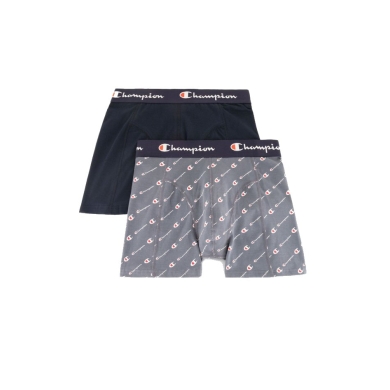 Champion Boxershort (Cotton) Underwear 2022 grey/dark blue Men - 2 Pack