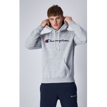 Champion Hoodie (Fleece-Hoodie) Big Logo Print Light Grey Men