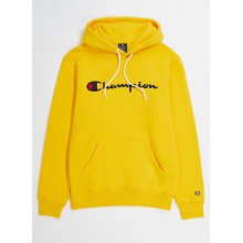 Champion Hoodie (Fleece-Hoodie) Big Logo Print Yellow Men