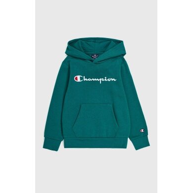 Champion Hoodie (Fleece-Hoodie) Big Logo Print dark green Boys