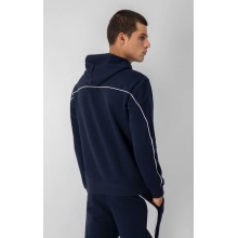 Champion Hoodie in Cotton Fleece Colour Block Dark Blue/Grey Men