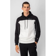 Champion Hoodie made of cotton fleece in black/white colour block design for men