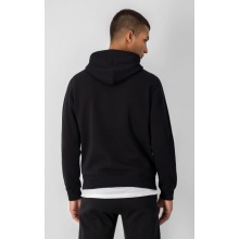 Champion Hoodie in Cotton Fleece with Big Logo Print Black/White Men