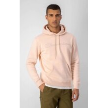 Champion Hoodie in Cotton Fleece Big Logo Print Pink Men