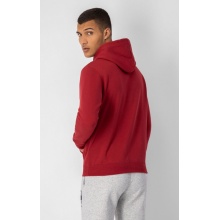 Champion Hoodie in Cotton Fleece Big Logo Print Dark Red/White Men