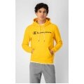 Champion Hoodie in Cotton Fleece Big Logo Print Yellow/Black Men