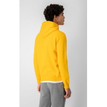 Champion Hoodie in Cotton Fleece Big Logo Print Yellow/Black Men