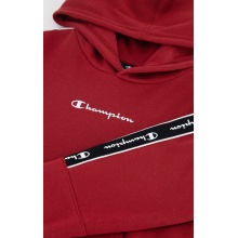 Champion Hoodie - lightweight fleece with logo tape red boys