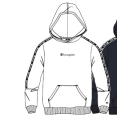 Champion Hoodie - lightweight fleece with logo tape white Boys