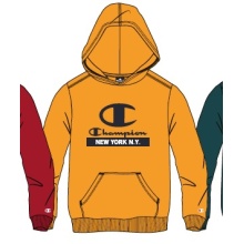 Champion Hoodie (Fleece Cotton Hoodie) with New York Logo in Yellow for Kids