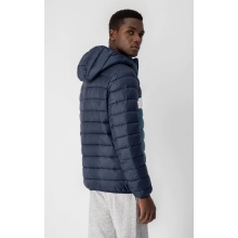 Champion Quilted Jacket - Stripe with Hood (100% Polyester) - Dark Blue Men