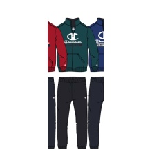 Champion tracksuit (jacket & trousers made of cotton) with New York logo teal blue/dark blue children