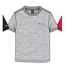 Champion Leisure T-shirt (Cotton) Crew with Small Logo Print 2023 Light Grey Boys