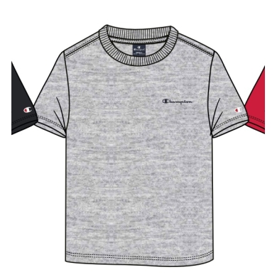 Champion Leisure T-shirt (Cotton) Crew with Small Logo Print 2023 Light Grey Boys