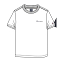 Champion Leisure T-shirt (Cotton) Crew with Small Logo Lettering 2023 White Boys