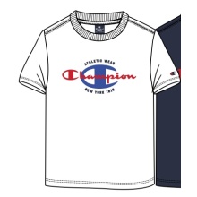 Champion Leisure T-shirt (Cotton) Crew Graphic Print 2023 white Boys