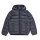 Champion Winter quilted jacket with hood - functional padding, small logo lettering - grey boys