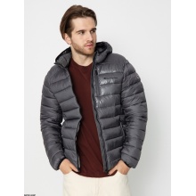 Champion Winter quilted jacket with hood (functional padding, light, warm) dark grey Men