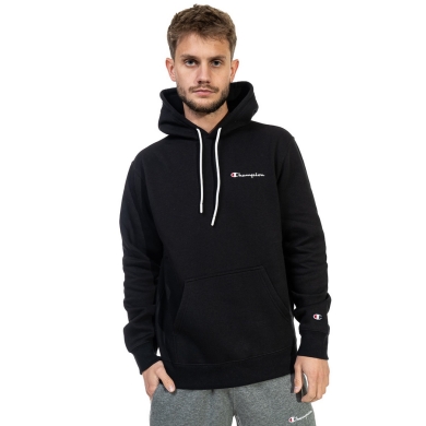 Champion Hoodie (Fleece-Hoodie) with Small Logo Lettering Black Men