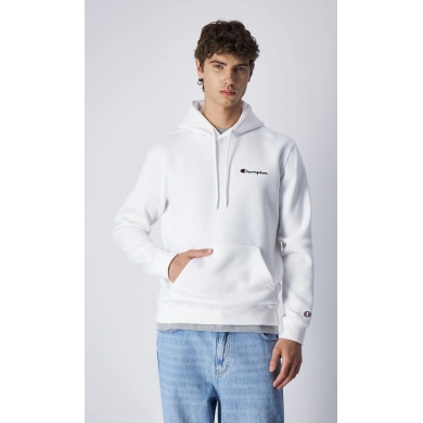 Champion Hoodie (Fleece-Hoodie) with Small Logo Print White Men