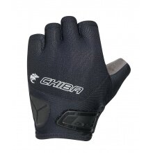 Chiba Bike Gloves Gel Air (ergonomically shaped Poron gel padding) black - 1 pair