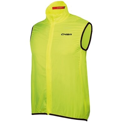 Chiba Bicycle Vest Windblocker Safety (extremely light - 50 grams) neon yellow Men