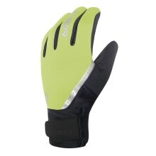 Chiba Winter Cycling Gloves Softshell Waterproof Neon Yellow - 1 Pair