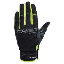 Chiba Climbing Gloves Via Ferrata Absolute (Puller Aid, made of Nappa Leather) black/neon yellow - 1 Pair