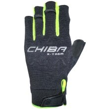 Chiba Climbing Gloves Via Ferrata X-Trem (Quickpull Removal Aid, made of Nappa Leather) black/neon yellow - 1 Pair