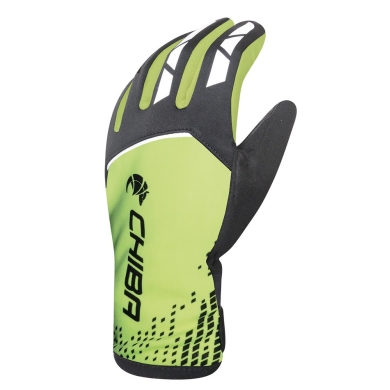 Chiba Winter Cycling Gloves 2nd Skin (waterproof, windproof) neon yellow - 1 pair