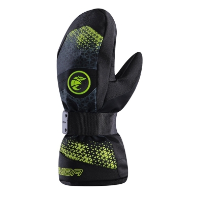 Chiba Winter Gloves Board Mittens (waterproof, windproof) dark grey/neon yellow - 1 pair