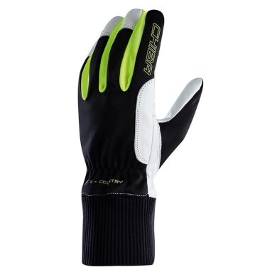 Chiba Winter Gloves Nordic Plus (Puller Pulling Aid) black/neon yellow - 1 pair