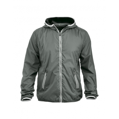 Clique Transition Jacket Hardy (modern windbreaker with hood) grey Men