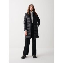 Colmar quilted coat in iridescent look with collar insert and fixed hood black women