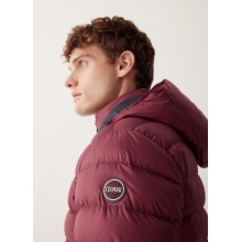 Colmar Down Winter Jacket with Removable Hood (Sporty Quilted Jacket, Very Warm) Brown/Navy Blue Men