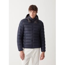 Colmar Down Winter Jacket with Removable Hood (sporty quilted jacket, very warm) navy blue Men