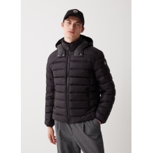 Colmar Down Winter Jacket with Removable Hood (sporty quilted jacket, very warm) black Men