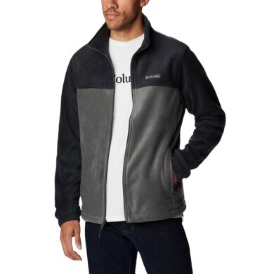 Columbia Steens Mountain Full Zip 2.0 Fleece Jacket (Stand-up collar, soft material) grey/black men's