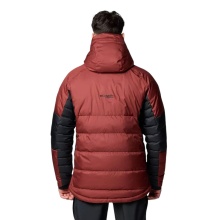 Columbia Winter Ski Jacket Roaring Fork Down Jacket (waterproof, Omni-Heat Infinity) dark red/black men's