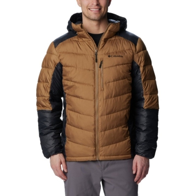 Columbia Winter Down Jacket Labyrinth Loop with Hood (Omni-Heat Infinity, synthetic down) light brown/black Men