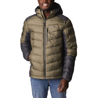 Columbia Winter Down Jacket Labyrinth Loop with Hood (Omni-Heat Infinity, synthetic down) khaki green Men