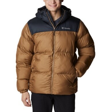 Columbia Winter Jacket Puffect with Hood (Thermarator Insulation, waterproof) brown/black Men