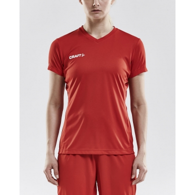 Craft Sport-Shirt (Jersey) Squad Solid - loose fit, quick-drying - red Women