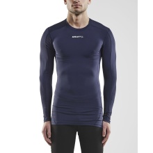 Craft Compression Long Sleeve Shirt (tight fit) Pro Control Underwear navy blue Men