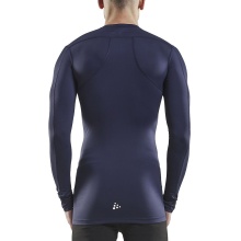 Craft Compression Long Sleeve Shirt (tight fit) Pro Control Underwear navy blue Men