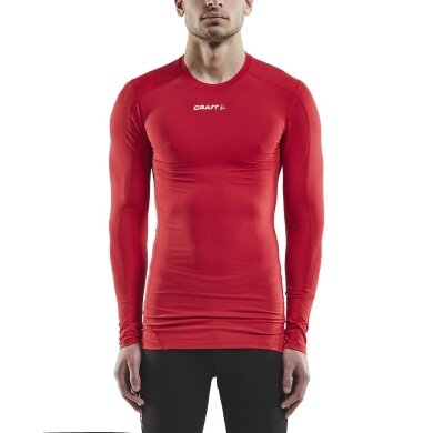 Craft Compression Long Sleeve Shirt (tight fit) Pro Control Underwear red Men